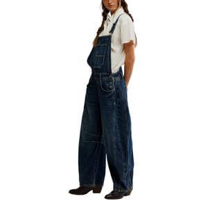 Free People We The Free Good Luck Barrel Dungarees
